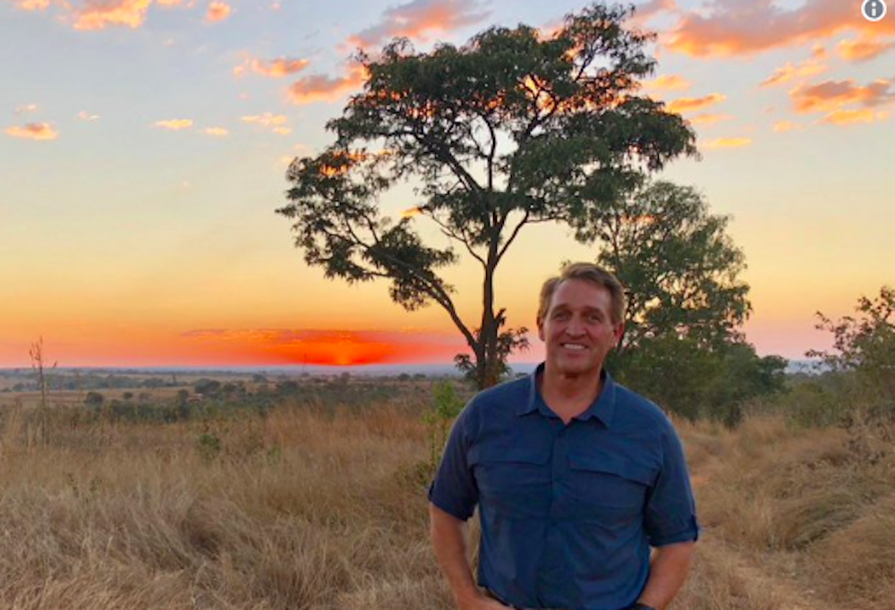 Jeff Flake won't come home from Zimbabwe (no extradition treaty)!