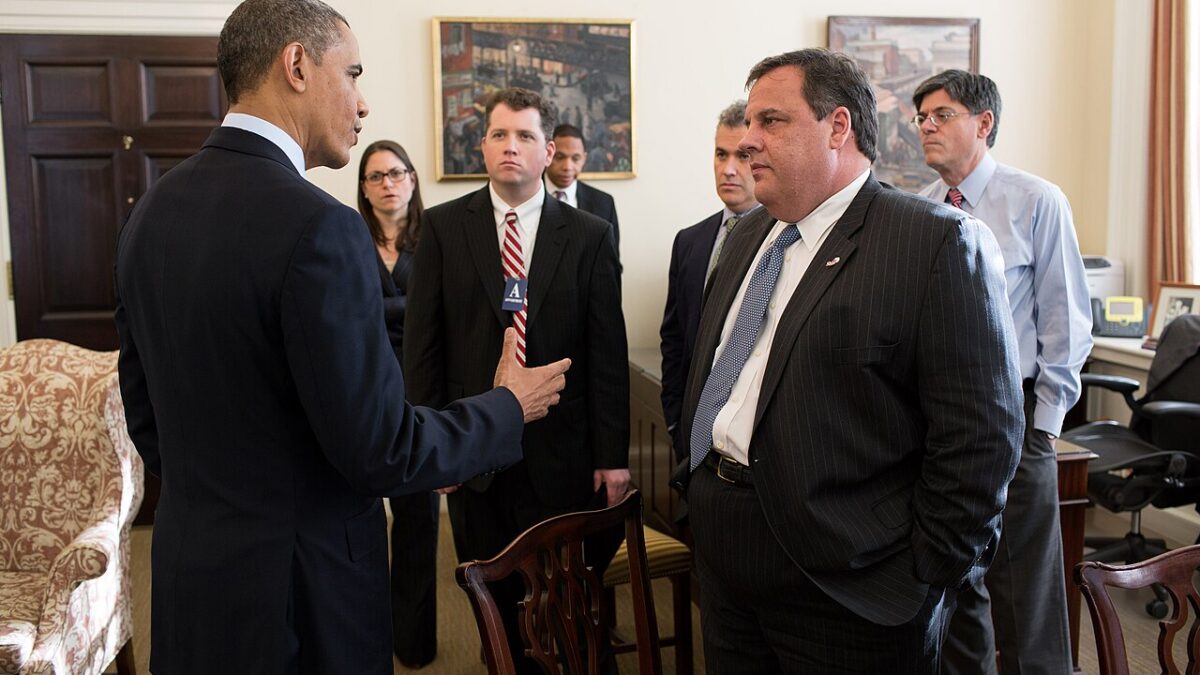 Barack Obama and Chris Christie