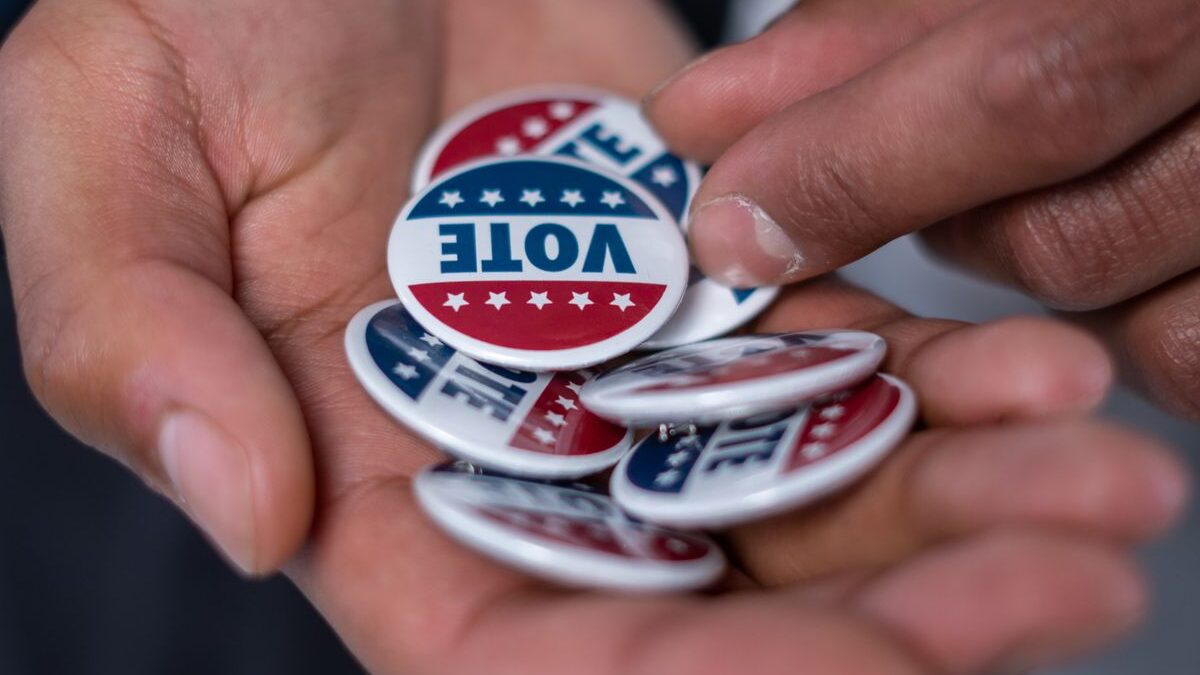 Vote pins.