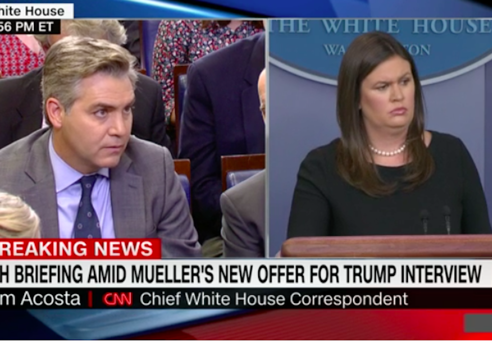 Jim Acosta Is Okay With Bullying A Woman If She's Sarah Sanders