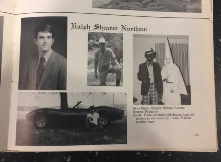 Virginia Gov Ralph Northams Yearbook Page Features Blackface Kkk Photo 3814