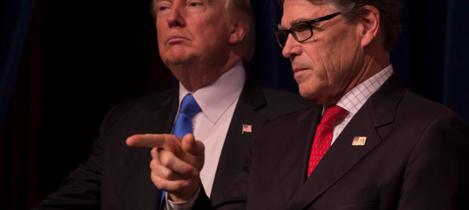 Trump chosen one comments Rick Perry
