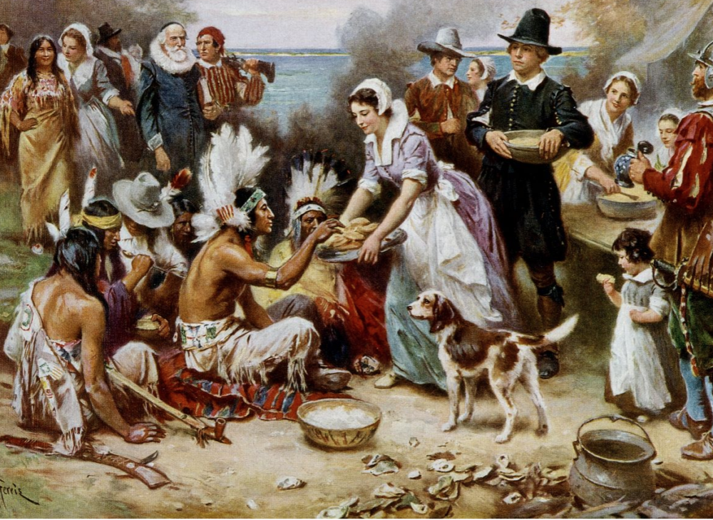 Pilgrims (Пилигримы). Пилигримы день Благодарения. День Благодарения в Америке.