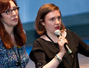 Laurie Simmons and Lena Dunham at the Maryland Film Festival. Alison Harbaugh/MFF.