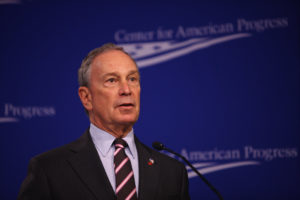 Michael Bloomberg at the left-wing Center for American Progress. Photo by Ralph Alswang.