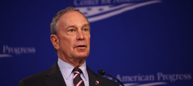 Michael Bloomberg at the left-wing Center for American Progress. Photo by Ralph Alswang.
