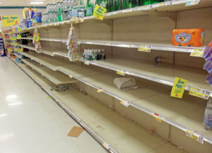 capitalism vs. socialism empty shelves