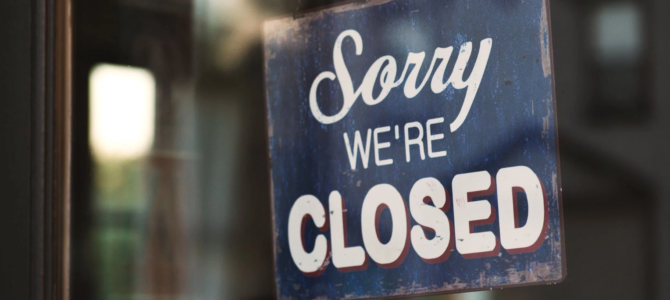 small business closed sign