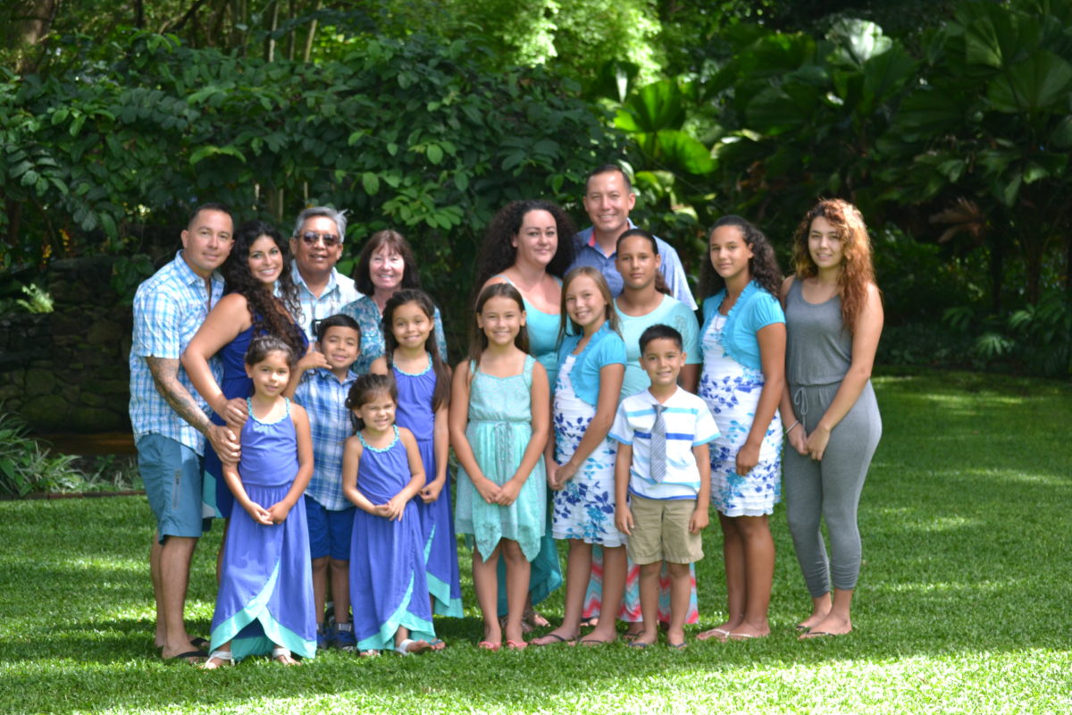 The Velasquez family, together in Hawaii. Photo courtesy of Phillip Velasquez.