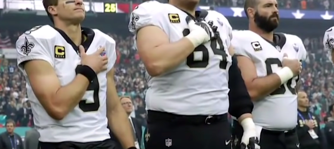 national anthem kneeling controversy Drew Brees