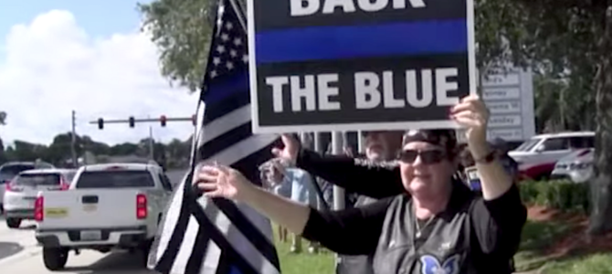 back the blue rally for law enforcement