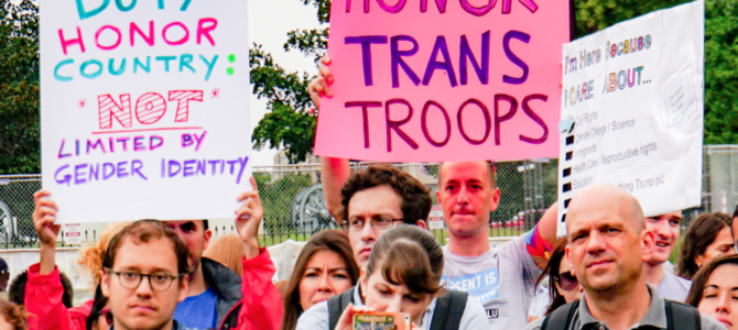 transgender military protest
