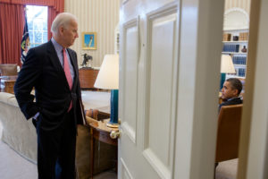 Obama and Biden talk following a meeting in March 2012. Official White House photo/Pete Souza/Flickr.