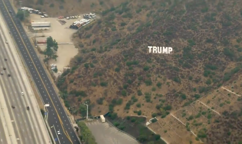 California Bureaucrats Knocked Down Giant Trump Sign On Private Property, Claimed It Was A Safety Hazard