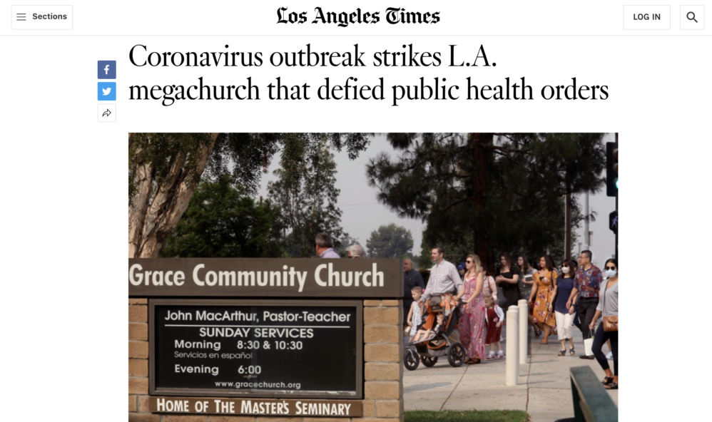LA Times Targets John MacArthur’s Church By Labeling Three COVID-19 Cases An ‘Outbreak’