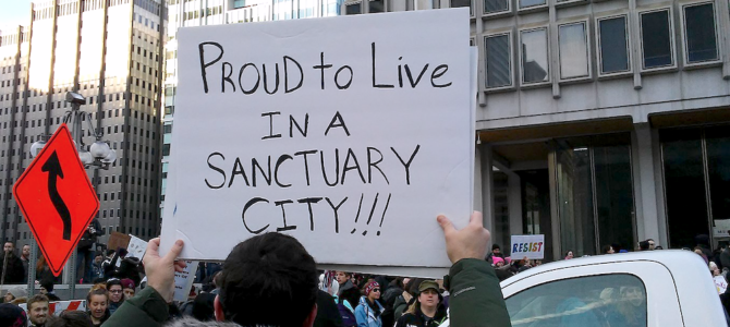 states' rights and sanctuary cities, protest