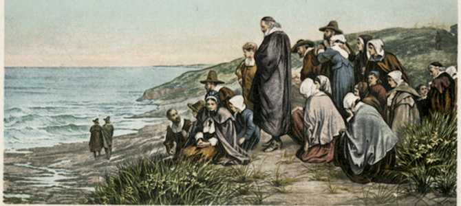 Mayflower Compact Pilgrims in Plymouth