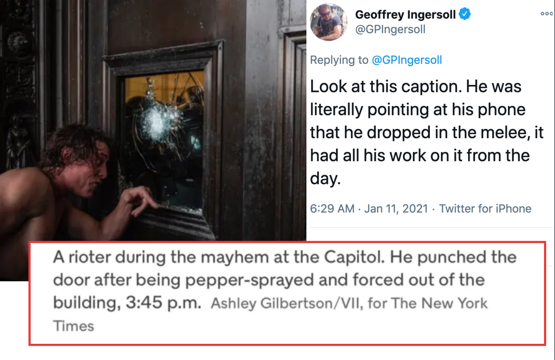 New York Times Smears Conservative Reporter As A Violent Capitol Rioter