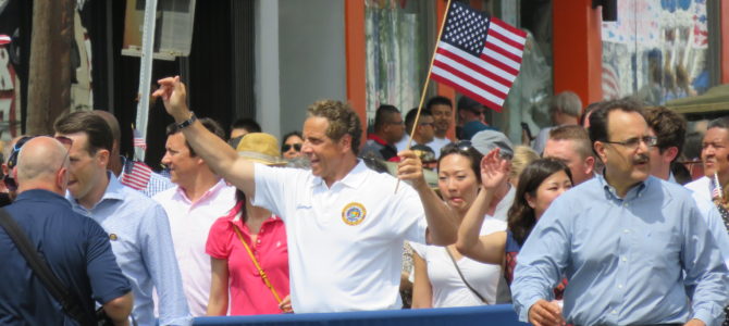 Gov. Andrew Cuomo in a 2016 Memorial Day Parade. Pamela V White/Flickr.