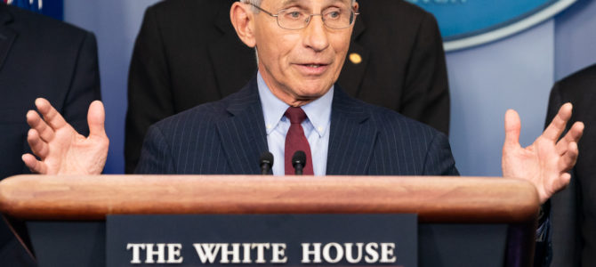 Anthony Fauci on Jan. 31, 2020, at the White House. Official White House Photo by Andrea Hanks/Flickr.