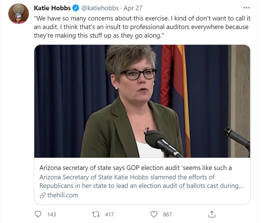 Twitter Attempts To Discredit Arizona Election Audit
Underway In Maricopa County 6