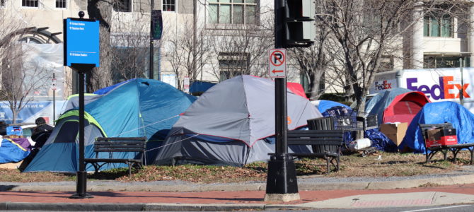 Homeless tents blocks from Union Station in Washington DC. Elvert Barnes Photograpy.