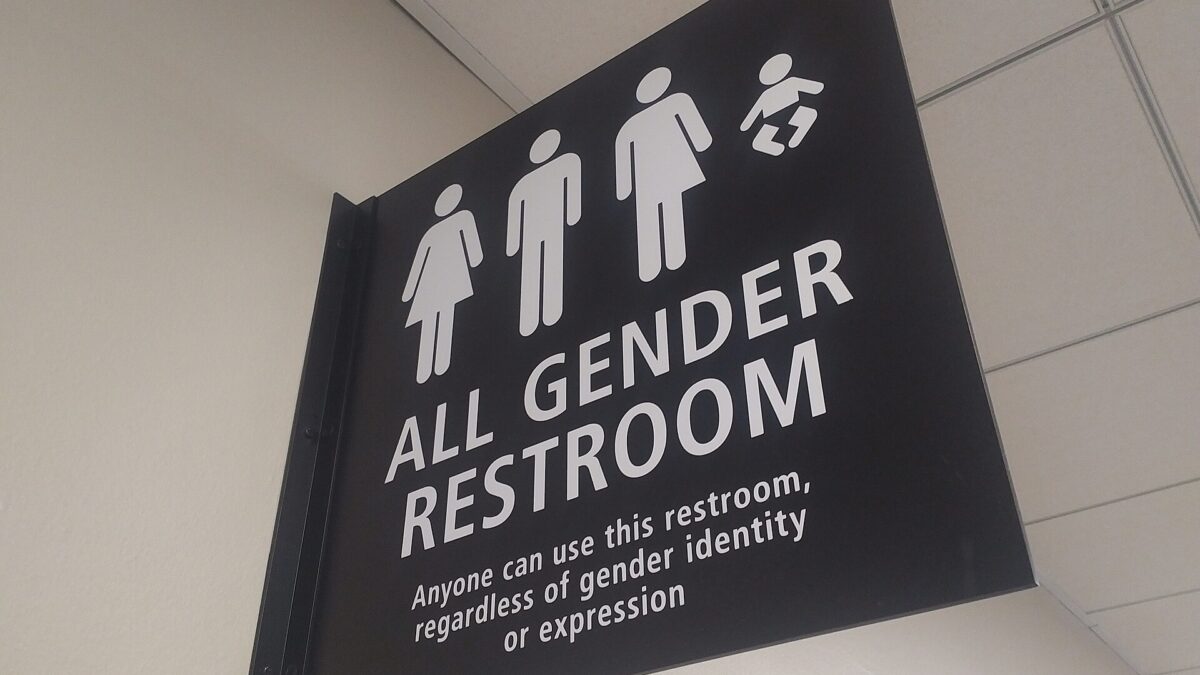All-gender restroom sign