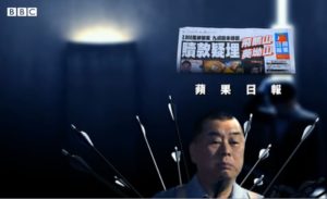 Imprisoned Hong Kong billionaire Jimmy Lai. BBC screenshot.