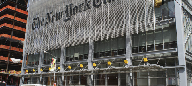 The New York Times building in New York City. Antonio Bonanno/Flickr.