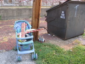 Baby stroller dumpster