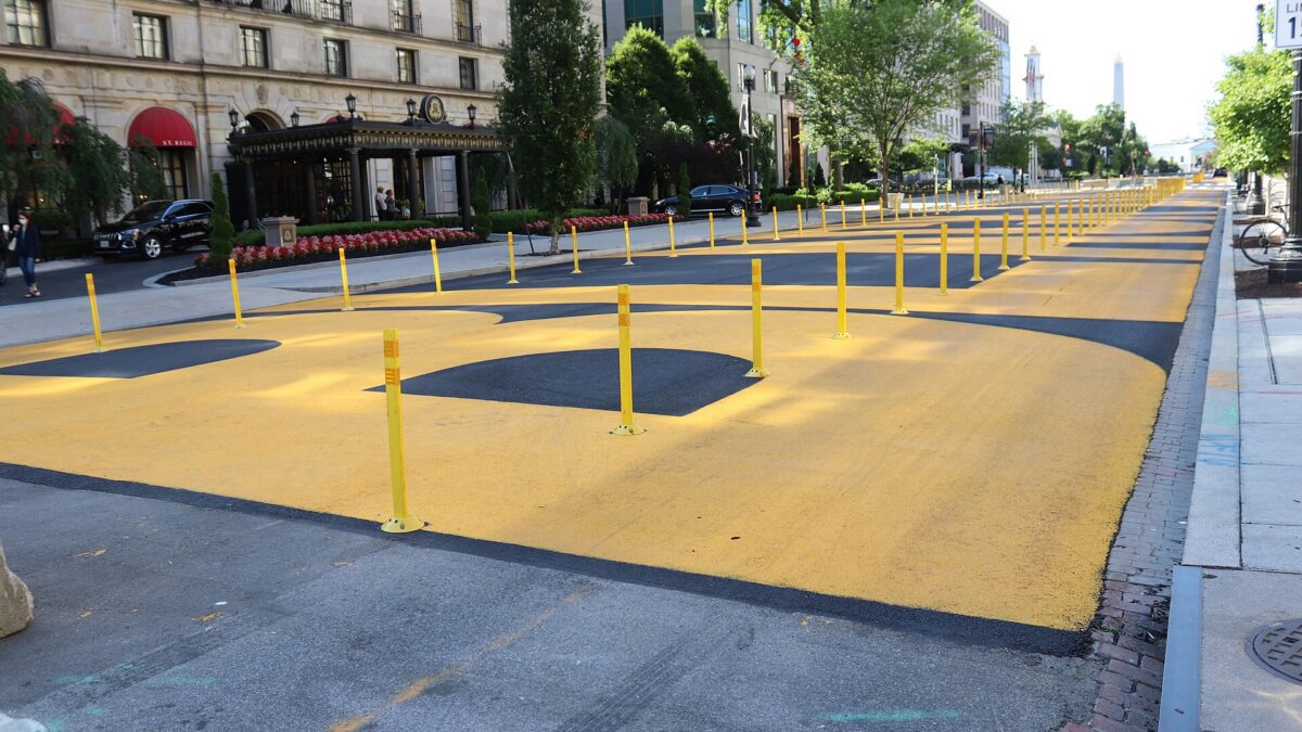 BLM painted on a DC street