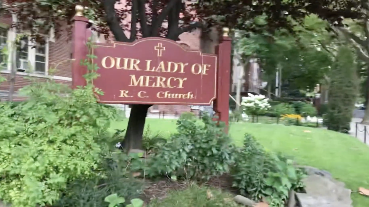 Our Lady of Mercy sign
