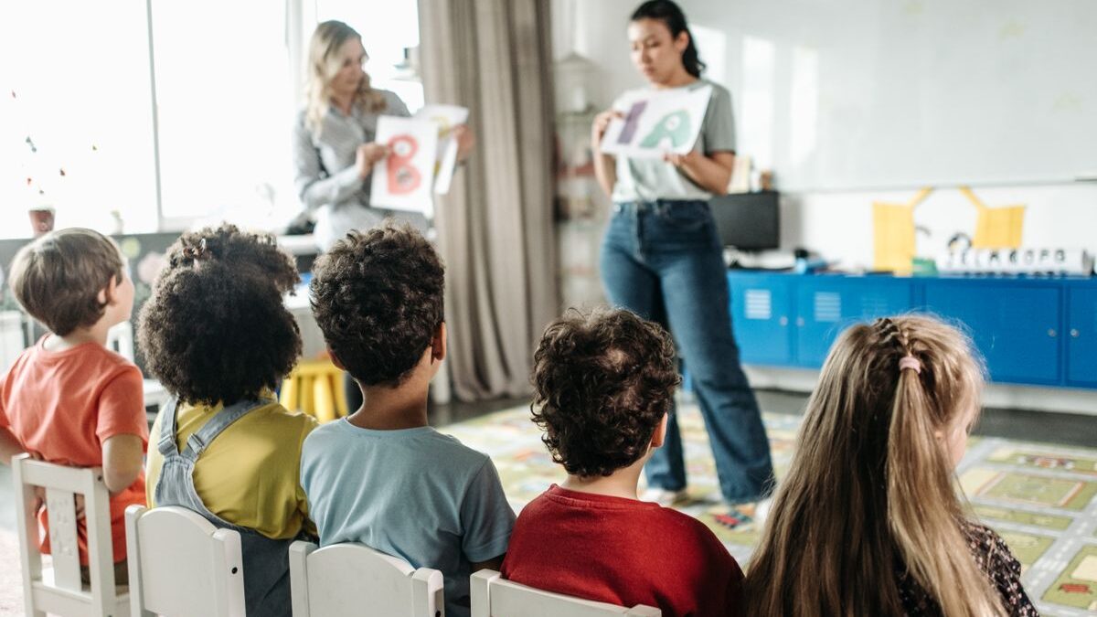 Teachers teaching students