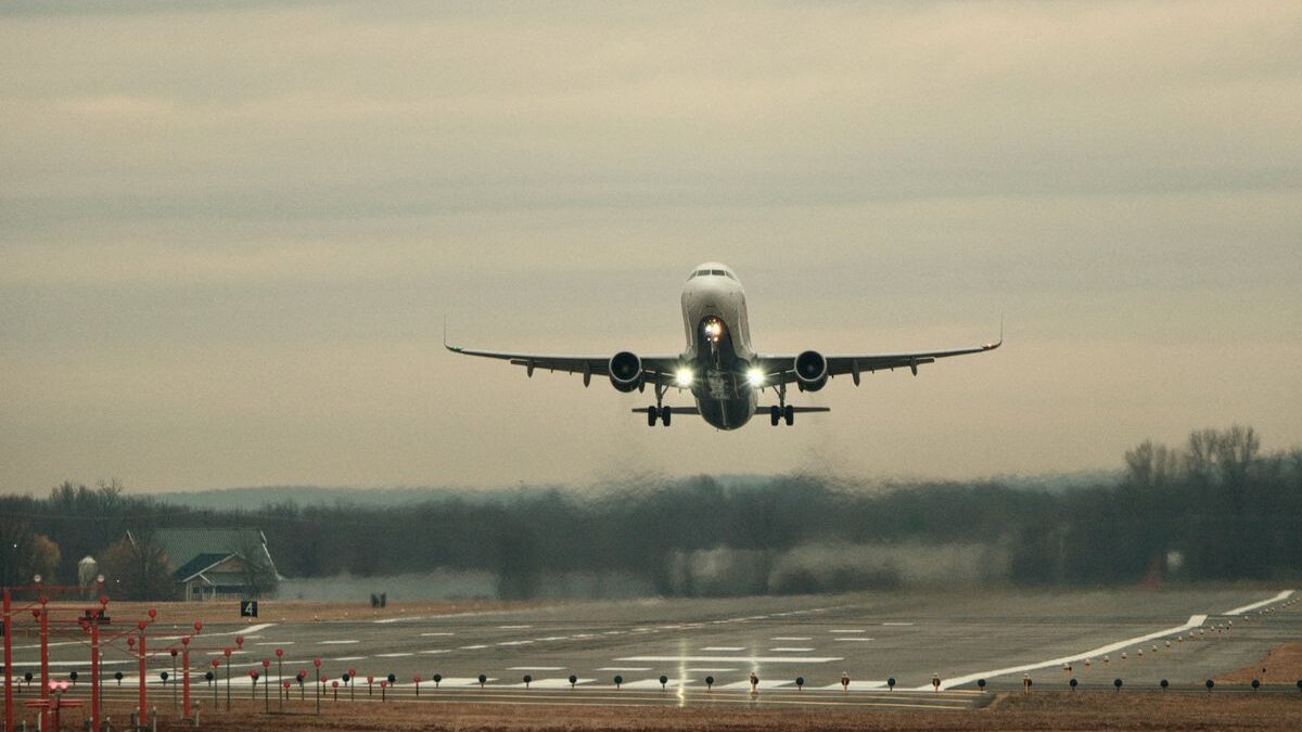 Airplane taking off