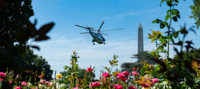 President Joe Biden departs the South Lawn of the White House in Marine One on June 29, 2021. Official White House Photo/Erin Scott/Flickr.