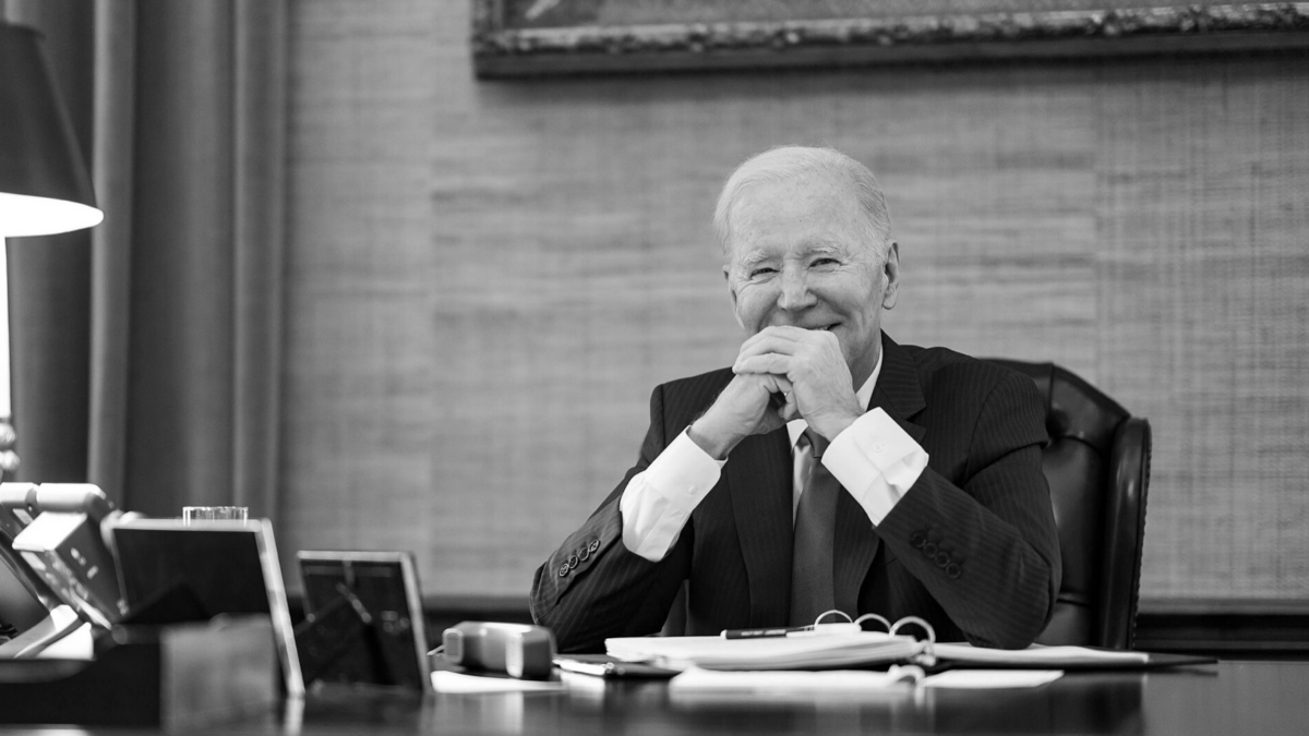 Joe Biden at a desk