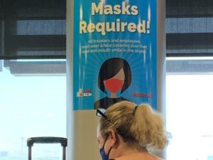 Mask sign in Las Vegas airport