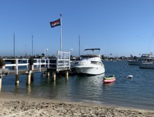 Recall Newsom flag in Newport Beach, California