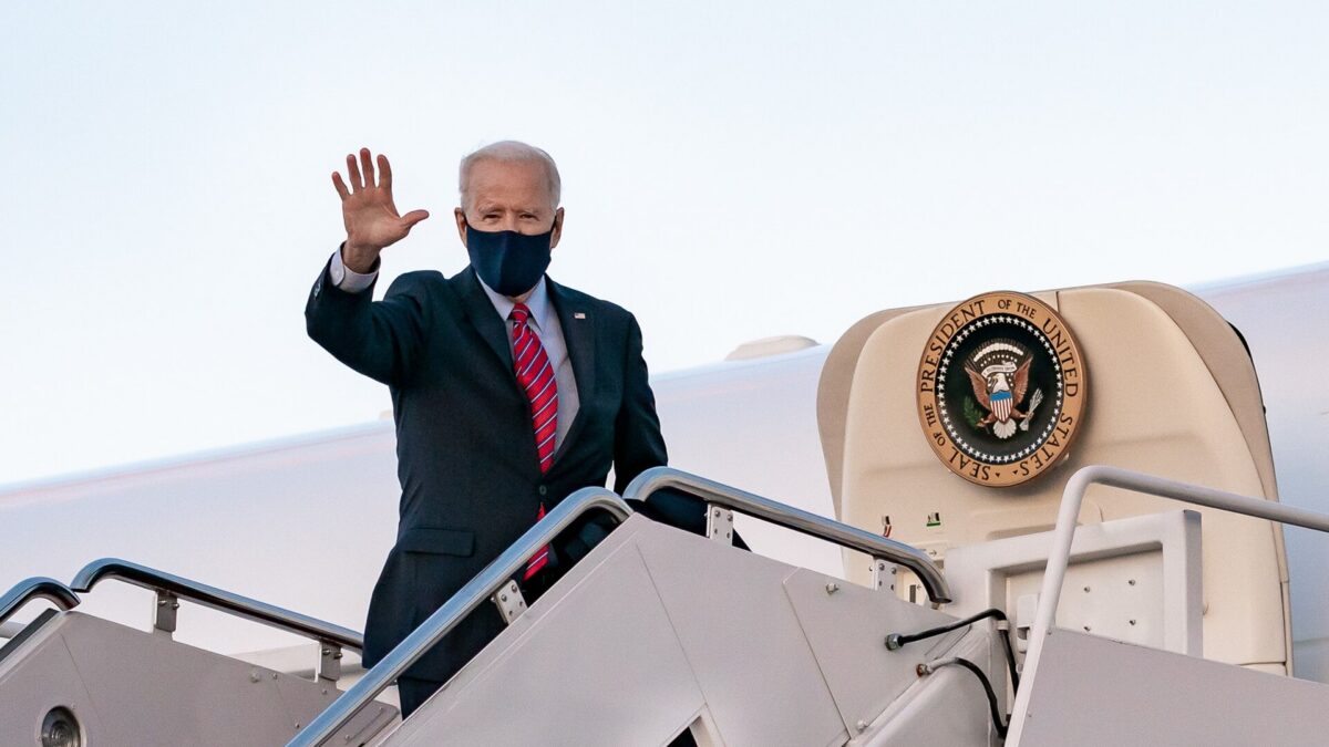 Joe Biden on Air Force One