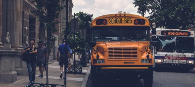 school board groups and school bus