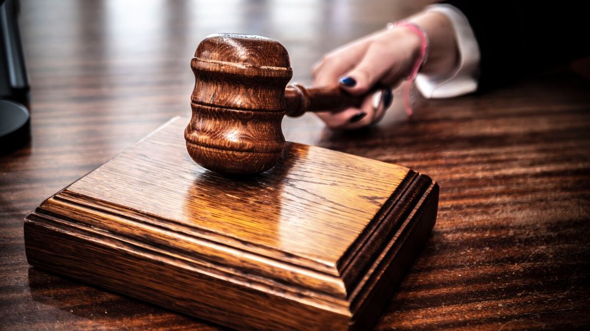 Judge banging gavel