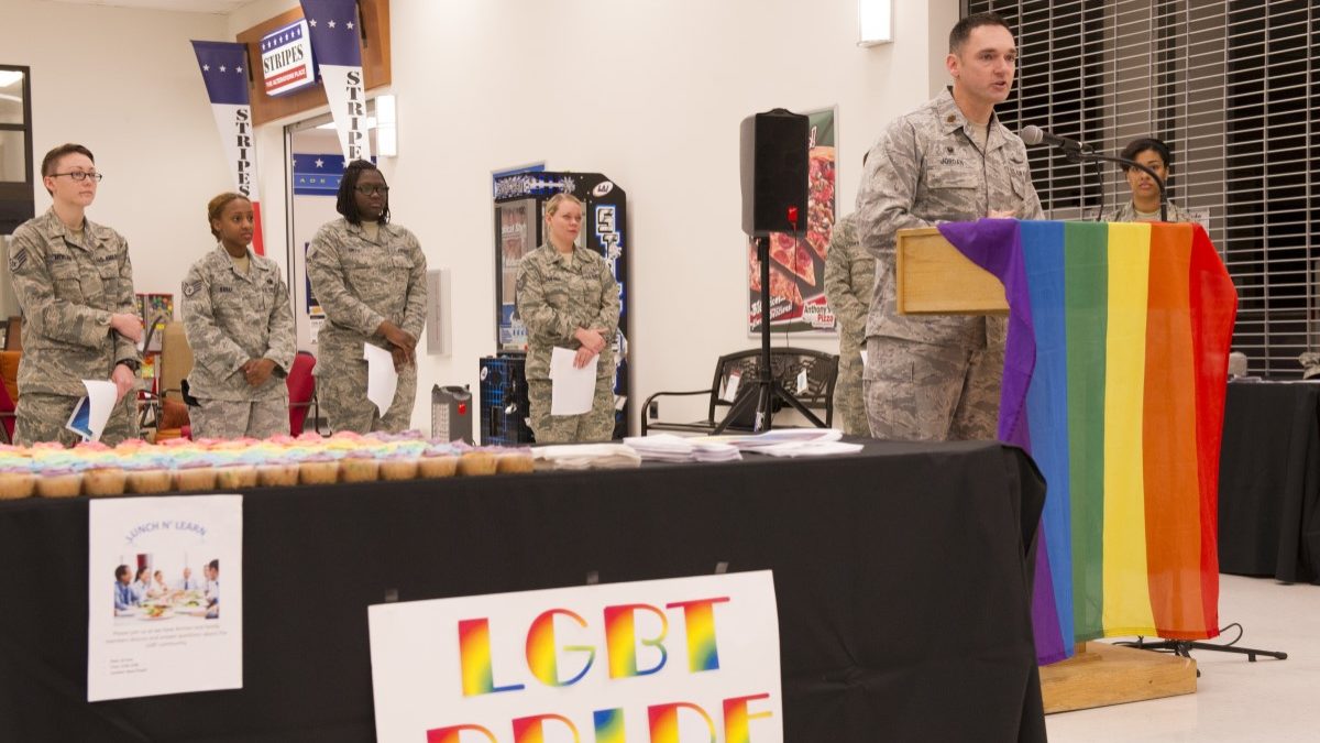 U.S. Air Force holding Pride Month rally