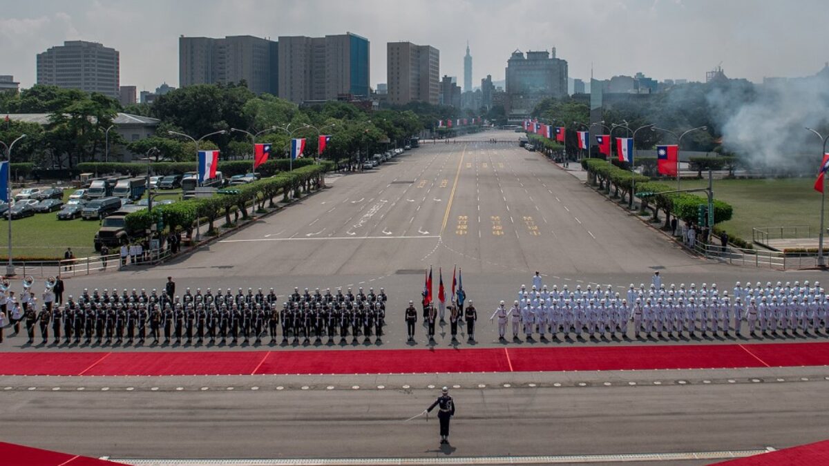 Taiwan's military gives a salute