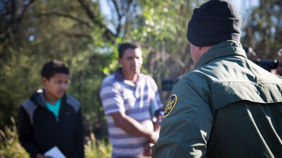 border crossers with law enforcement