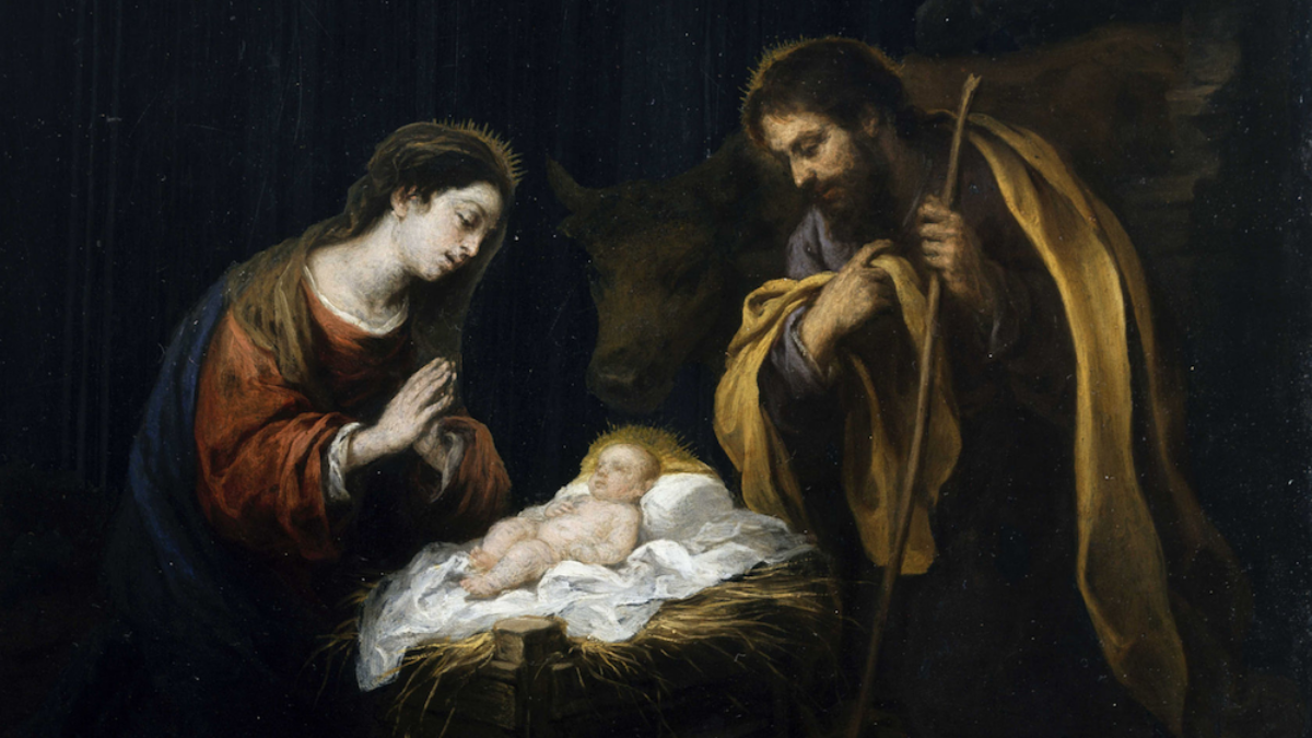 thrill of hope at Jesus' birth, nativity scene
