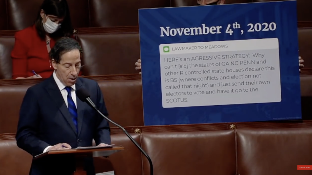 Jamie Raskin on the House floor.