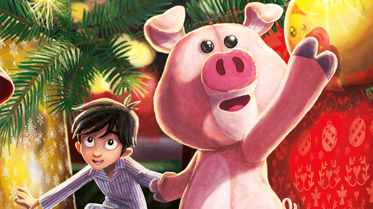 illustration of pig and boy in novel
