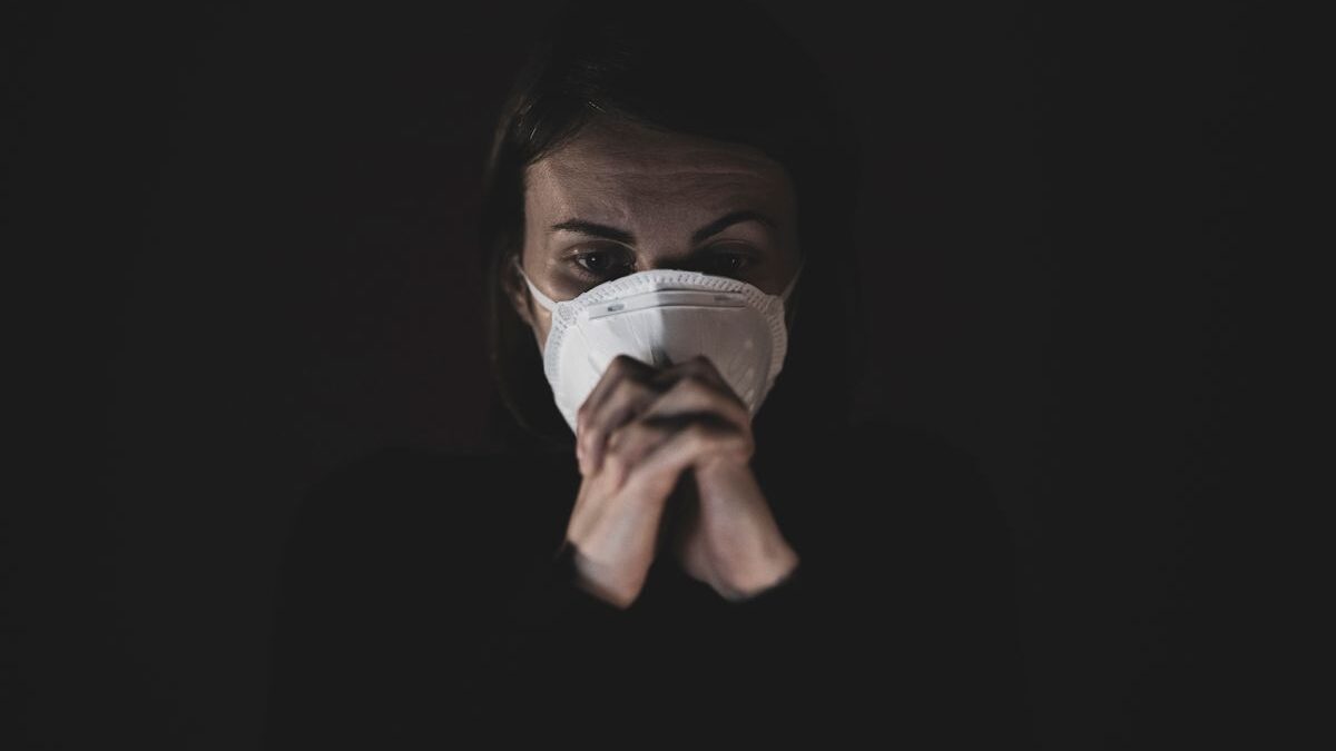 Person wearing mask.
