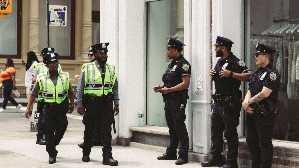 Police officers in New York City.