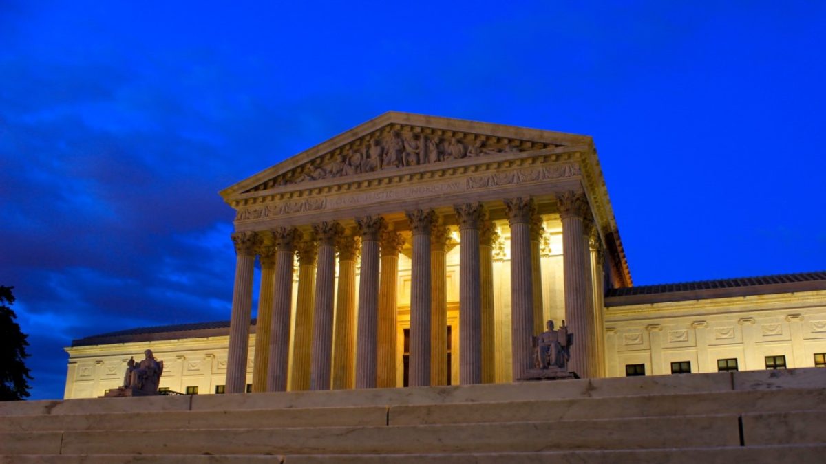 U.S. supreme court at twilight
